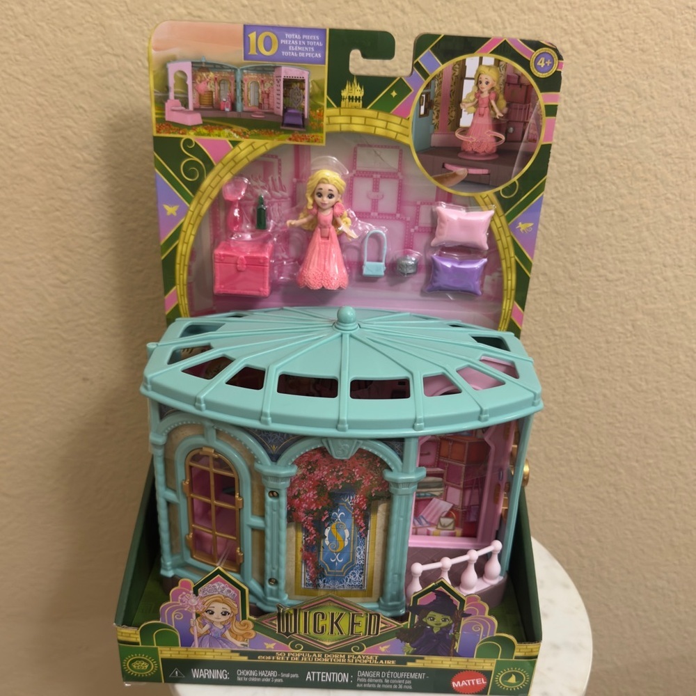 NWB Mattel - Wicked So Popular Dorm Playset with Small Glinda Doll Gift Holiday